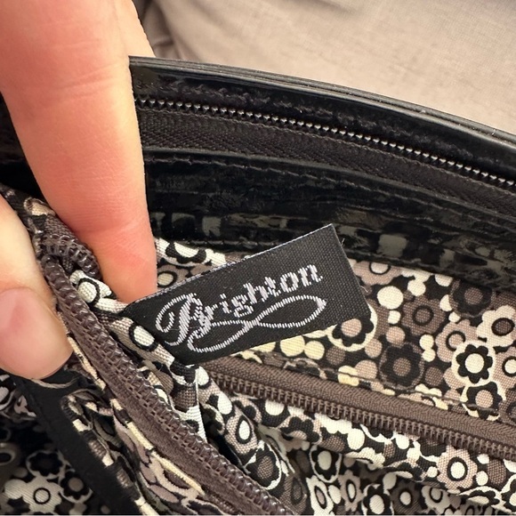 Brighton Ferguson purse with coin Elegant Black Patent Leather Tote Bag - Picture 15 of 15